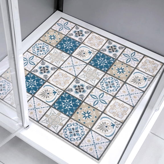 Square Shower Mat 32x32 Inch Non Slip Bath Foride Loofah Soft Textured Foot Masspad Bathroom Floor Wet Area Without Suction Cups Quick Drying