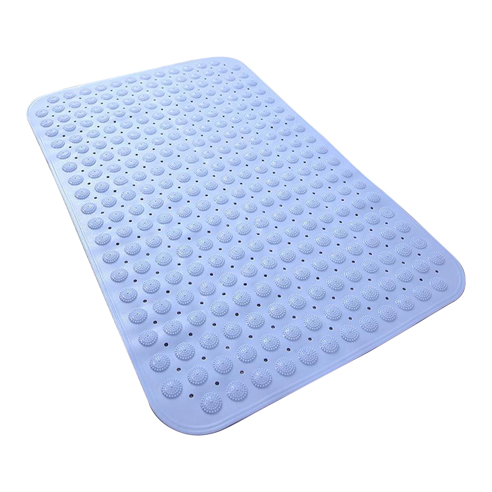 Square Shower Mat Extra Large Bathroom Drain Holes Strong Suction Cups
