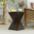 thumbnail image 1 of Square Side Table, Prismatic Symmetry Accent End Table Concrete Outdoor Table, Small Side Tables Drink Table for Patio Garden Balcony Living Room, Natural, 1 of 9