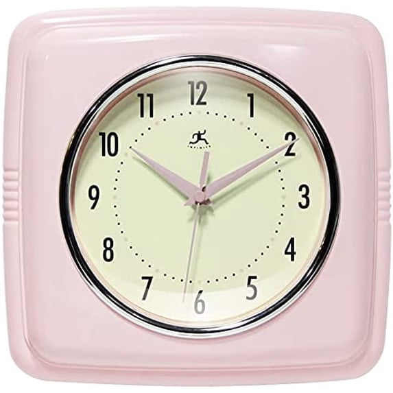Square Silent Retro 9 inch Mid Century Modern Kitchen Diner Retro Wall ...