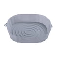 thumbnail image 1 of Square Silicone Air Fryer Liners - 7.9 Inch Reusable Air Fryer Pot - Air Fryer Accessories - Air Fryer Inserts for 4 to 7 QT Oven Microwave Accessories (Gray), 1 of 6
