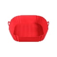 thumbnail image 1 of Square Silicone Air Fryer Liners, Reusable Air Fryer Pot - Air Fryer Accessories - Air Fryer Inserts, 1 of 6