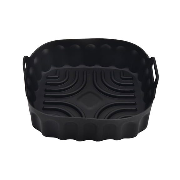 Square Silicone Barbecue Tray Reusable Air Accessories Bowl Pad Baking Tray Folding Air Pot Air Pad