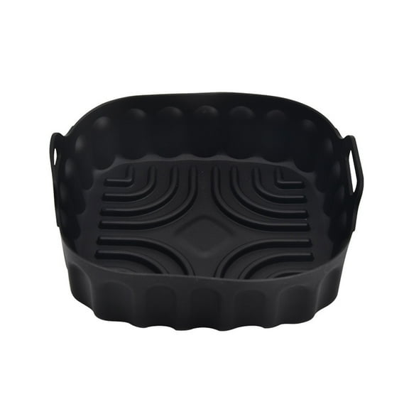 Square Silicone Barbecue Tray Reusable Air Accessories Bowl Pad Baking Tray Folding Air Pot Air Pad