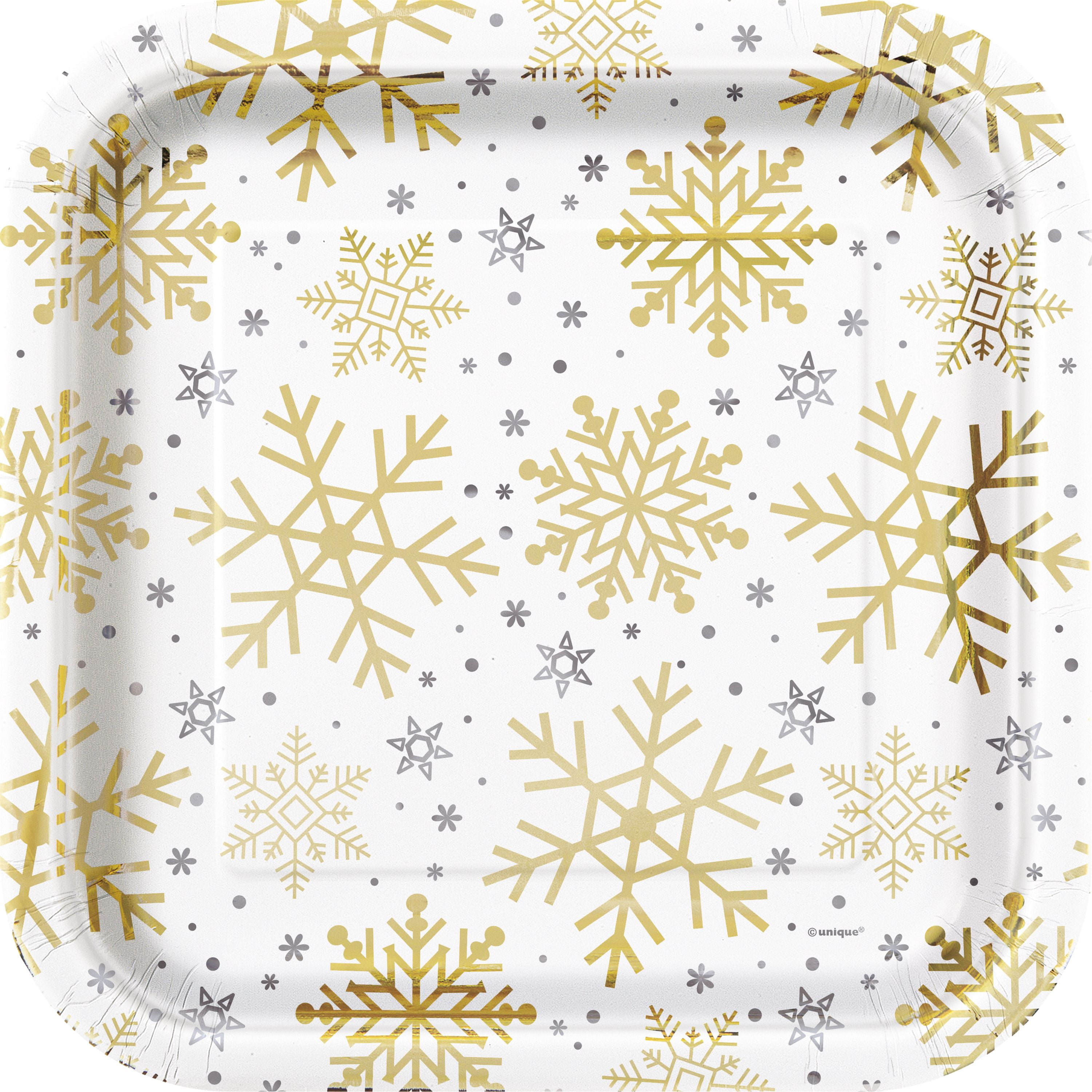 Snowflake paper plates deals
