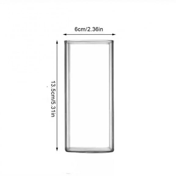 Square Simple Glass Cup Clear Cold Drink Juice Milk Glass Red Wine Beer Glass Coffee Cup Water Cup Drinking Utensils