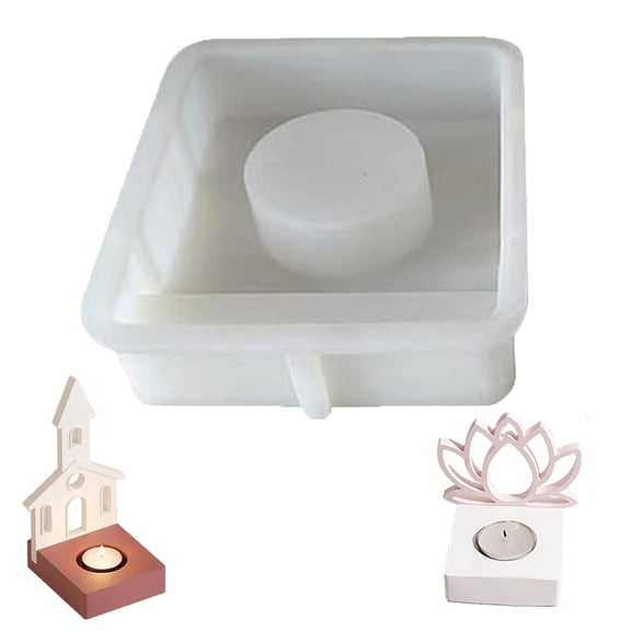 Square Single Hole Silicone Mold, Gypsum Base Casting Craft Tool, DIY Plaster Making Prop, Desktop Ornament Production Accessory, Flexible Resin Mold