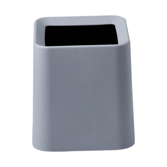Square Small Trash Can, Small Plastic Trash Can, Trash Can with a Deer Icon, Suitable for Use in Bathrooms, Offices, Kitchens, and Desks as a Mini Bathroom Waste Storage Box (Gray)