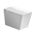 thumbnail image 1 of Square Smart Toilet with Built-in Tank for Modern Bathroom, Remote Control, Tankless Bidet Toilet with Foot Touching Lid Opening, Auto Flush, Heated Seat, LED Digital Display, User Memory, White, 1 of 8