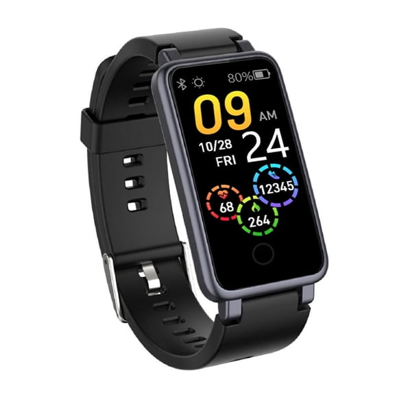 Square Smart Watch with Activity Tracking and Waterproof Design