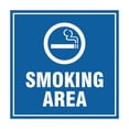 thumbnail image 1 of Square Smoking Area Sign (Blue) - Small, 1 of 1