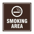 thumbnail image 1 of Square Smoking Area Sign (Dark Brown) - Small, 1 of 1