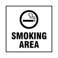 thumbnail image 1 of Square Smoking Area Sign (White) - Large, 1 of 1