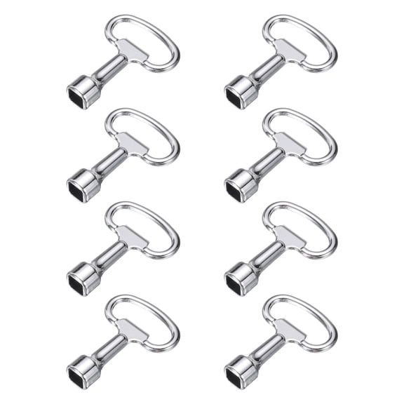 Square Socket Spanner Key, 0.33" Hole 2.11" Length Zinc Alloy Universal Utility Spanner Keys 8 Pack