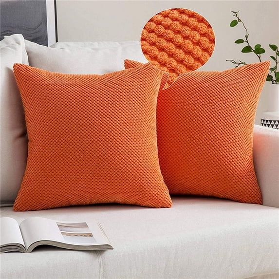 Square Solid Color Pillow Cover pack of 2 18''x18'', 10 Colors (With or Without Inserts)