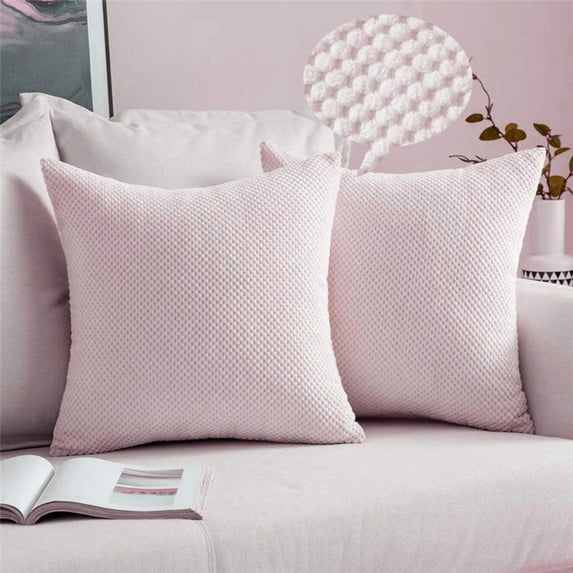 Square Solid Color Pillow Cover pack of 2 18''x18'', 10 Colors (With or Without Inserts)