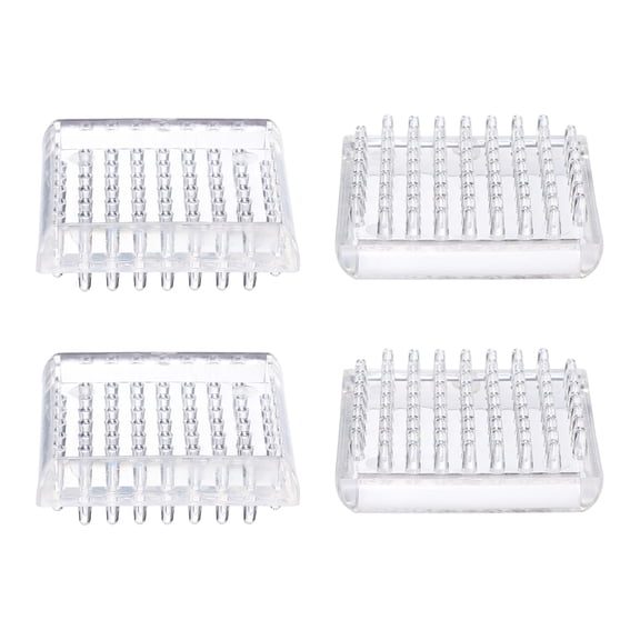 Uxcell Square Spike Carpet Protector 4Pcs Furniture Caster Cups for Furniture Clear