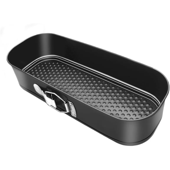 Square Springform Cake Baking Pans: Non-Stick Cheesecake/Tiramisu Pan with Removable Bottom, Quick Release Latch Bakeware Leakproof Bread Loaf Pan, 12.2" x 4.33" x 2.7"