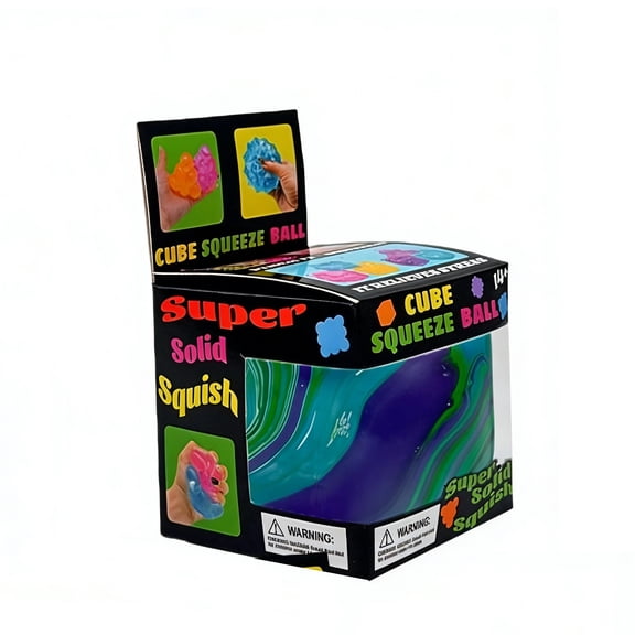 Square Squeeze Sensory Toys, Fidget Toys Squishy Stress Cube, Stress Balls for Adults Squishies Stress Relief, Ice Squishy Cube Sugar Balls, High Density Squeeze Balls for Students Calming（Green）