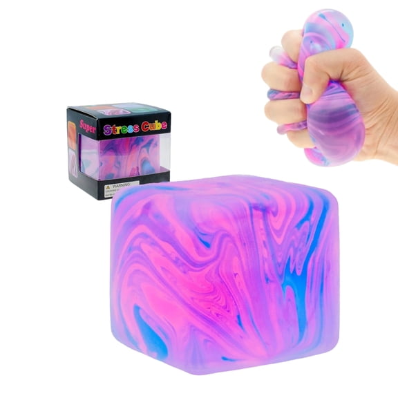 Square Squeeze Sensory Toys, Stress Cube for Adults, Squishy Toys Stress Relief - High Density Squeeze Balls for Students Calming, Fidgets for Classroom