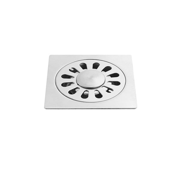 Square Stainless Steel Floor Drain, Anti-Clog Bathroom Shower Strainer, Fast Drainage Floor Drain Cover, for Bathroom Kitchen Shower Floor Drains (1Pc)