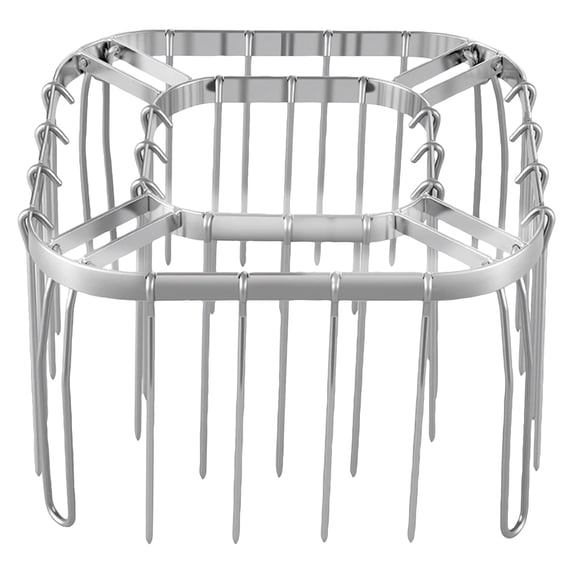 Square Stainless Steel Kabob Grill Rack 28 Skewer Slots Vertical Shish Kebab Holder for Air Fryer Oven Outdoor Barbecue Home Kitchen Cooking Accessory 1 Pack