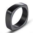 thumbnail image 1 of Square Stainless Steel Titanium Steel Ring For Men, 1 of 6