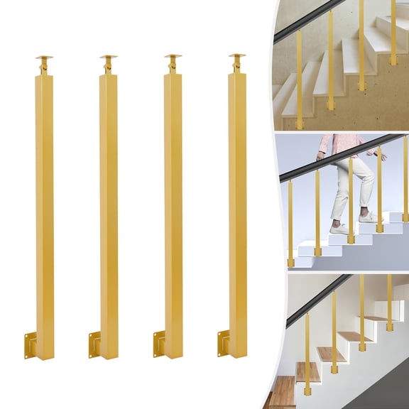 Square Stair Baluster Posts, Metal Stair Post, Decorative Railing for Stairs