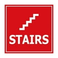 thumbnail image 1 of Square Stairs Sign (Red) - Large, 1 of 1
