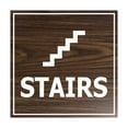 thumbnail image 1 of Square Stairs Sign (Walnut) - Large, 1 of 1