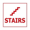 thumbnail image 1 of Square Stairs Sign (White/Red) - Small, 1 of 1