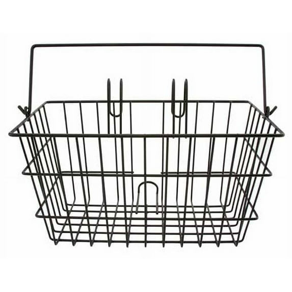 Square Steel Wire Basket 328 Black.bicycle basket, bike basket, lowrider bikes, beach cruiser, limos, stretch bicycles, track