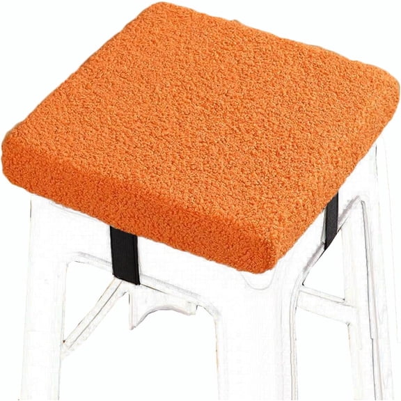 Square Stool Cushion, High-Density & Memory Foam Seat Pad with Non-Slip Adjustable Ties, 5/8cm Thick Machine Washable Cover for Dining Chair, Kitchen, Bar Stool, Office, Garden(#8,28x28x5cm)
