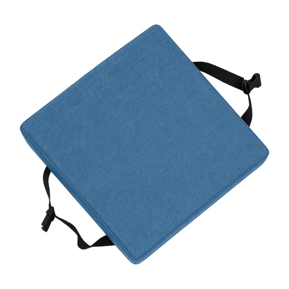 Square Stool Cushion Memory Foam 9.8 Inch Anti-Slip Seat Cushions with Ties Thickened 2 Inch Washable Chair Pad Removable Cover Breathable for Dining, Kitchen, Bar Chairs