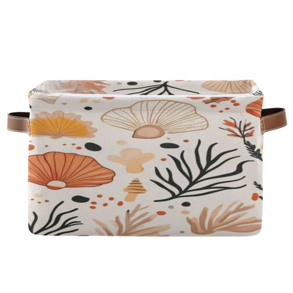 Square Storage Basket 14.2*10.2*8.3 Inch One Sizex1 Shelf Basket Open Home Storage Bins Bedroom Storage Basket Closet Storage Stylish Decor Beautiful Shells Of Colour