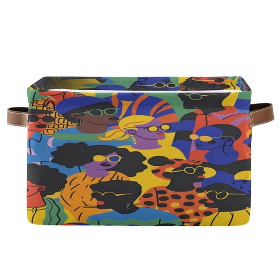 Square Storage Basket 14.2*10.2*8.3 Inch One Sizex1 Shelf Basket Open Home Storage Bins Bedroom Storage Basket Closet Storage Stylish Decor Cool Person