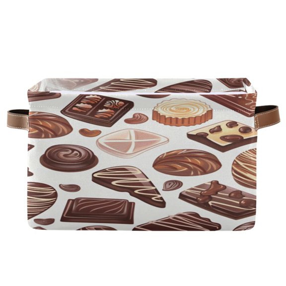 Square Storage Basket 14.2*10.2*8.3 Inch One Sizex1 Shelf Basket Open Home Storage Bins Bedroom Storage Basket Closet Storage Stylish Decor Dark Chocolate