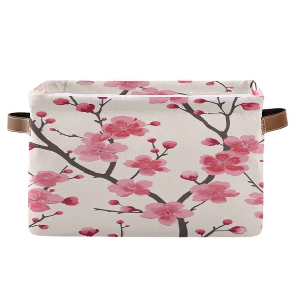 Square Storage Basket 14.2*10.2*8.3 Inch One Sizex1 Shelf Basket Open Home Storage Bins Bedroom Storage Basket Closet Storage Stylish Decor Twig Flower