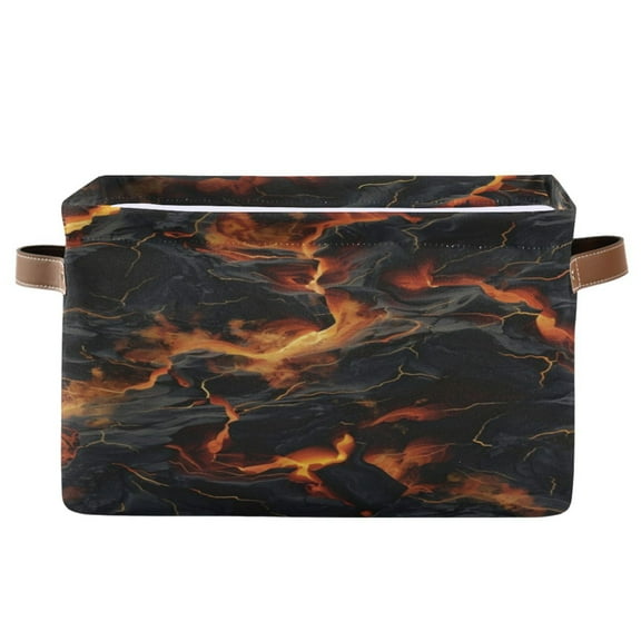 Square Storage Basket 14.2*10.2*8.3 Inch One Sizex2 Shelf Basket Open Home Storage Bins Bedroom Storage Basket Closet Storage Stylish Decor Black Volcano