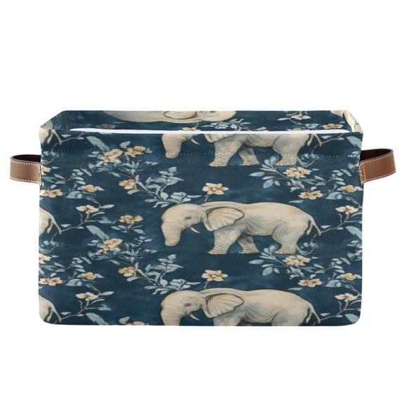 Square Storage Basket 14.2*10.2*8.3 Inch One Sizex2 Shelf Basket Open Home Storage Bins Bedroom Storage Basket Closet Storage Stylish Decor Pretty Elephant