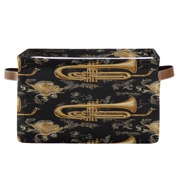 Square Storage Basket 14.2*10.2*8.3 Inch One Sizex2 Shelf Basket Open Home Storage Bins Bedroom Storage Basket Closet Storage Stylish Decor Golden Horn