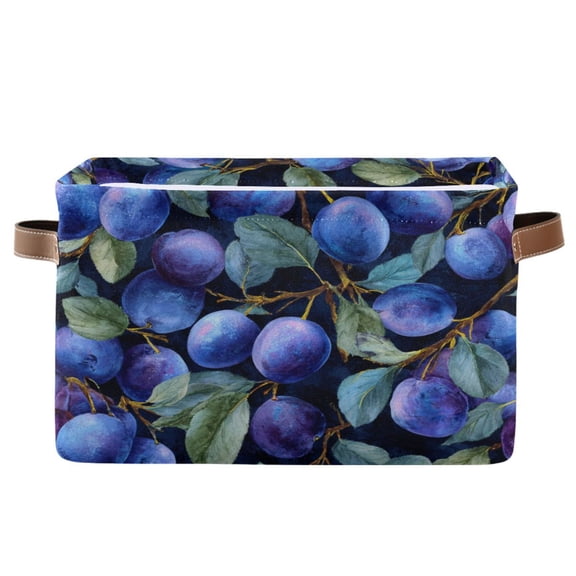 Square Storage Basket Home Storage Bins Bedroom Storage Basket Closet Storage Fashionable and Durable Deep Blue Plum