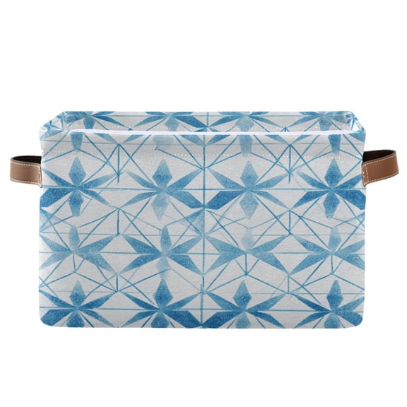 Square Storage Basket Home Storage Bins Bedroom Storage Basket Closet Storage Fashionable and Durable Light Blue Star