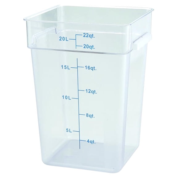 Square Storage Container, 22-Quart,Clear