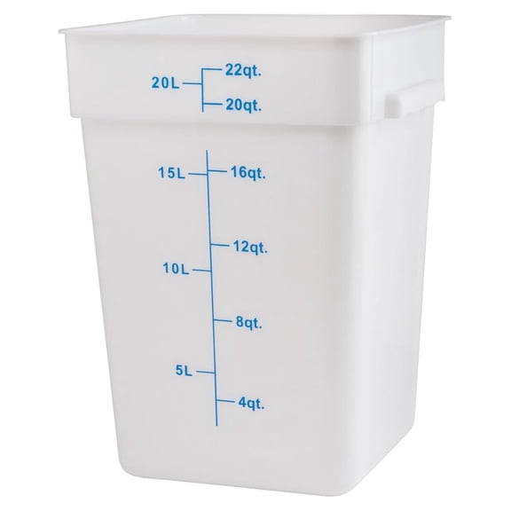Square Storage Container, 22-Quart, White, Medium