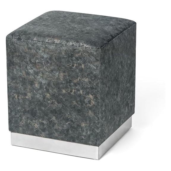 Square Storage Ottoman Vanity Stool with Storage Footstool Makeup Vanity Chair Padded Seat Small Ottoman Foot Rest for Living Room Bedroom Dorm Entryway, Colorful Black