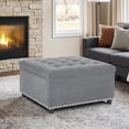 thumbnail image 1 of Square Storage Ottoman W/Corduroy fabric Versatile Coffee Table( 30",Grey), 1 of 9