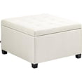 thumbnail image 1 of Square Storage Ottoman with Soft Upholstery/Comfortable Seating in Living Area, 1 of 6