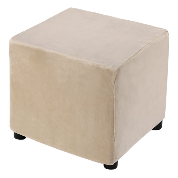 Square Stretch Foot Stool Cover Fit Length 13"-18", Camel