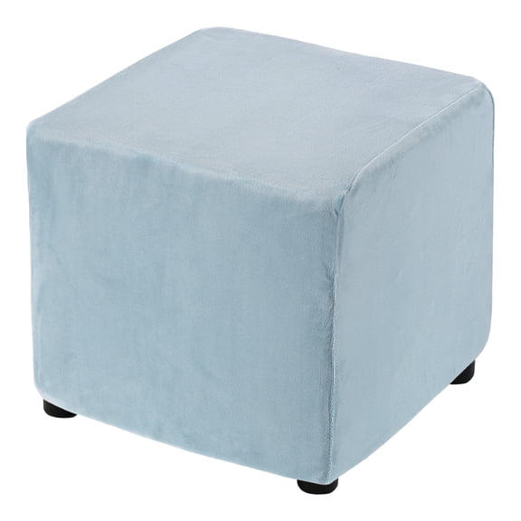 Square Stretch Foot Stool Cover Fit Length 13"-18", Light Blue